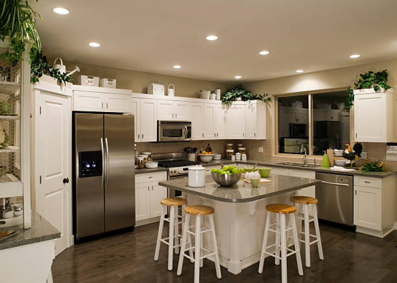 Iluminação Sala e Cozinha Integrada Preço Carandiru - Iluminação Teto Cozinha Led
