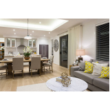 iluminação para sala de estar e jantar integradas Limão