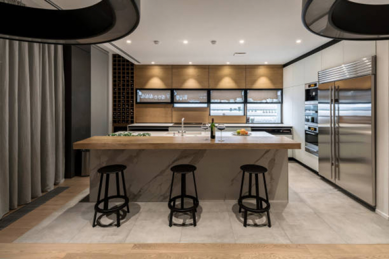 Valor de Iluminação para Cozinha Moderna Vila Progredior - Iluminação Perfil de Led Cozinha
